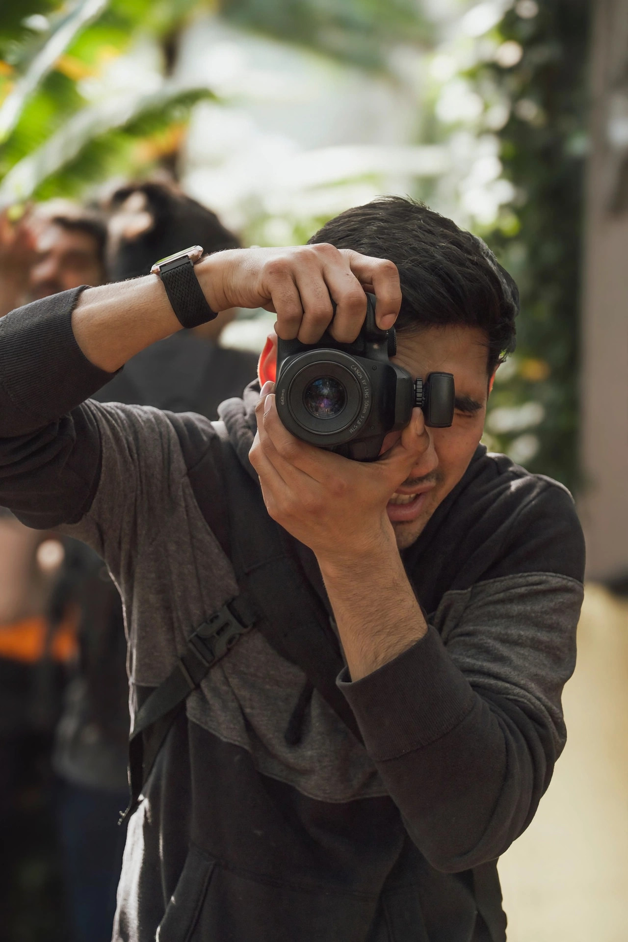 Photographer shooting from a dynamic angle